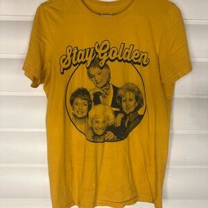 Golden Girls “Stay Golden” Graphic Tee | Mustard Yellow | Size S | Retro 80s TV